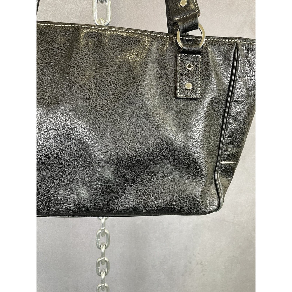 Vintage Kate Spade‎ Black Leather Purse Shoulder Bag Handbag - Picture 3 of 14